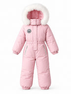 Kids' Padded One-Piece Hooded Snowsuit