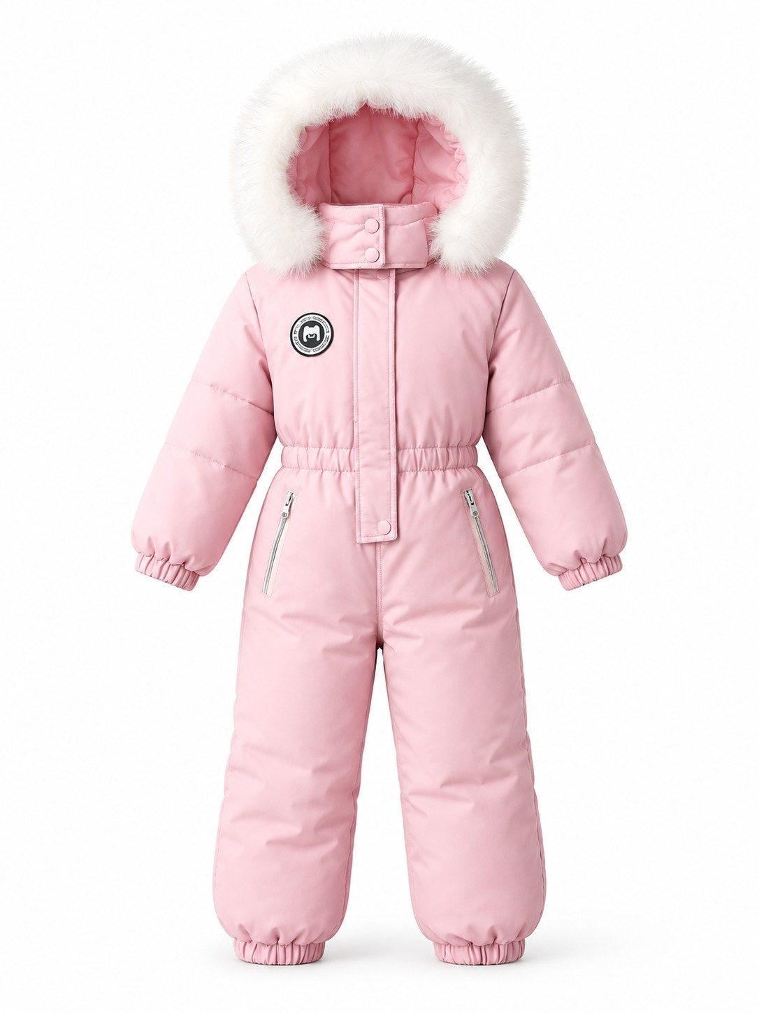 Kids' Padded One-Piece Hooded Snowsuit