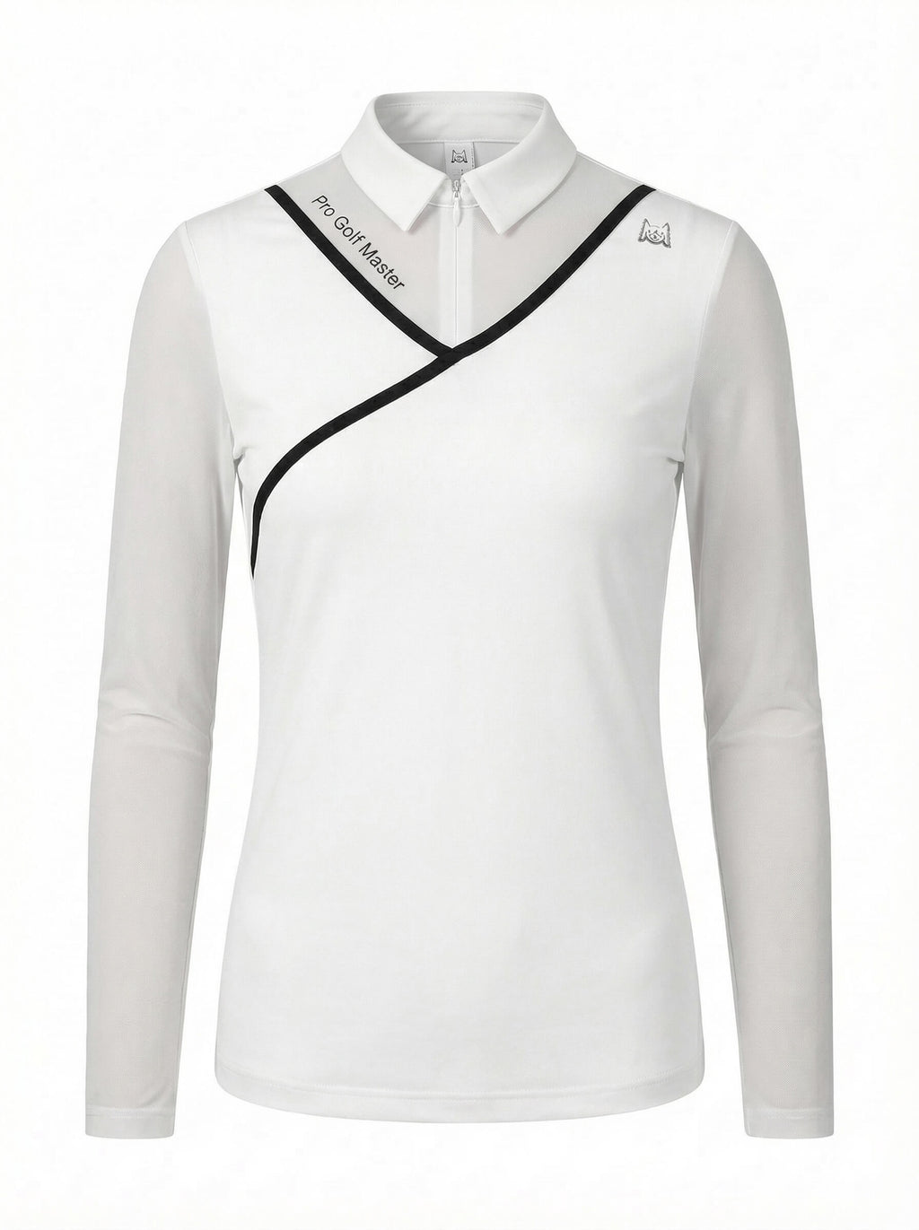 Women’s Long Sleeve Golf Polo Top with Piped Detail