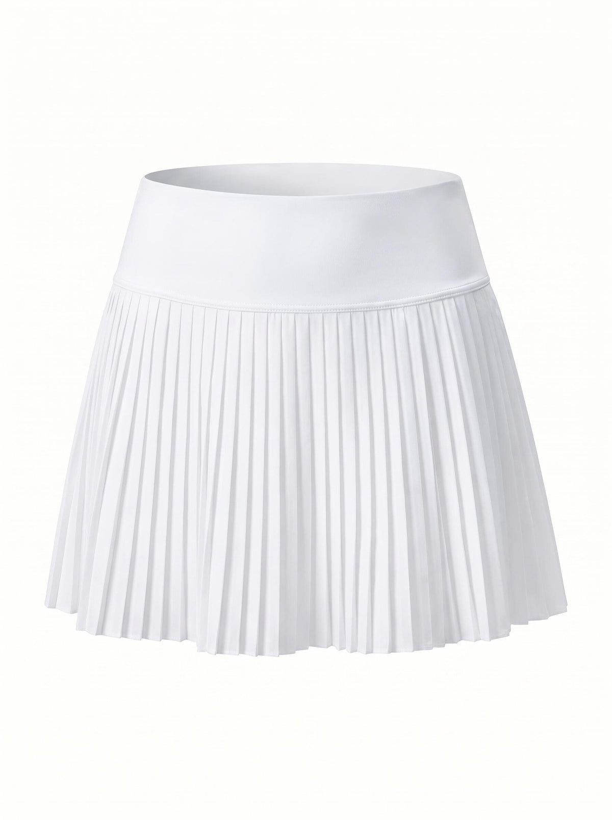 Pleated High-Waisted Skort with Built-In Shorts