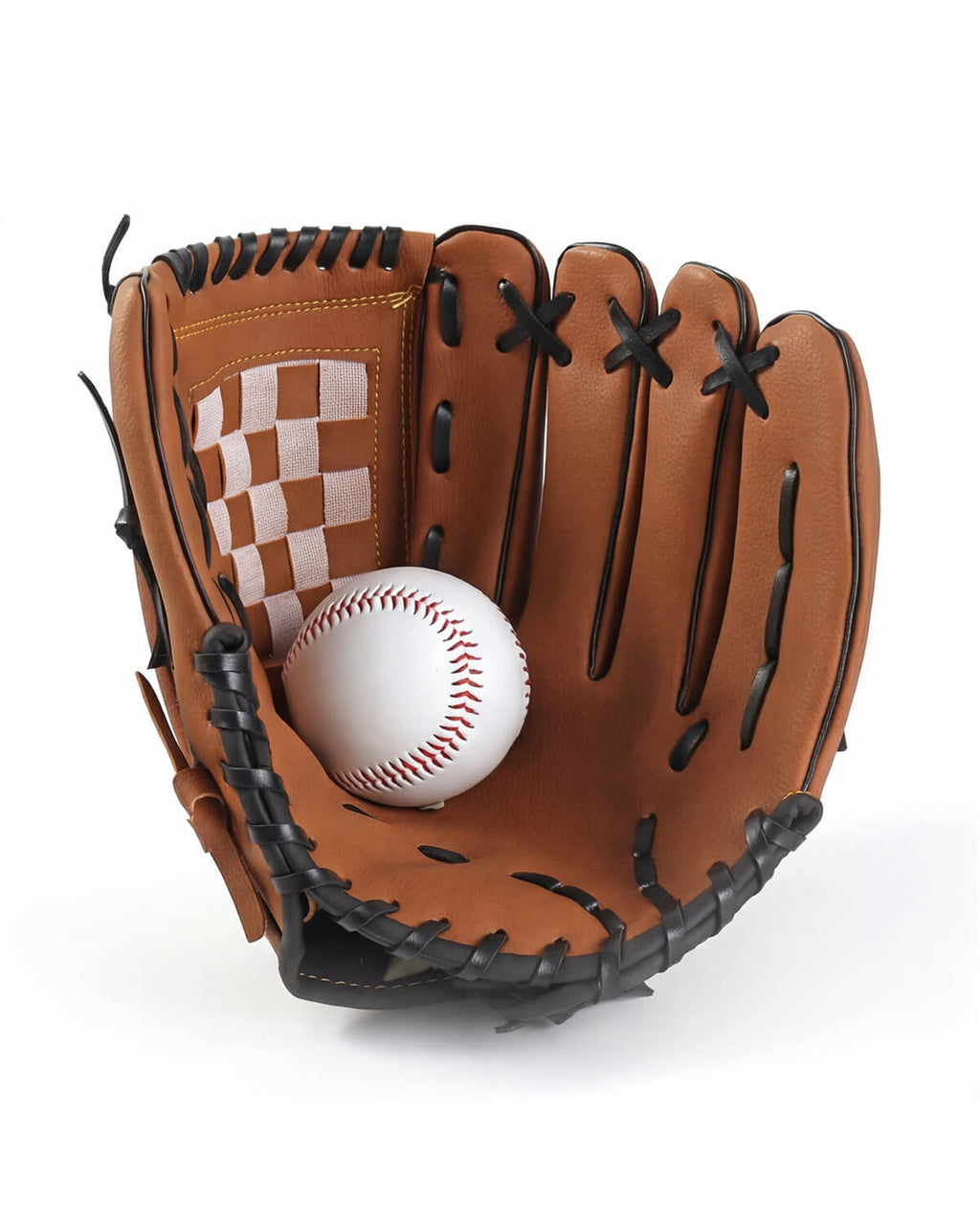 Baseball Fielding Glove with Woven Web Pocket