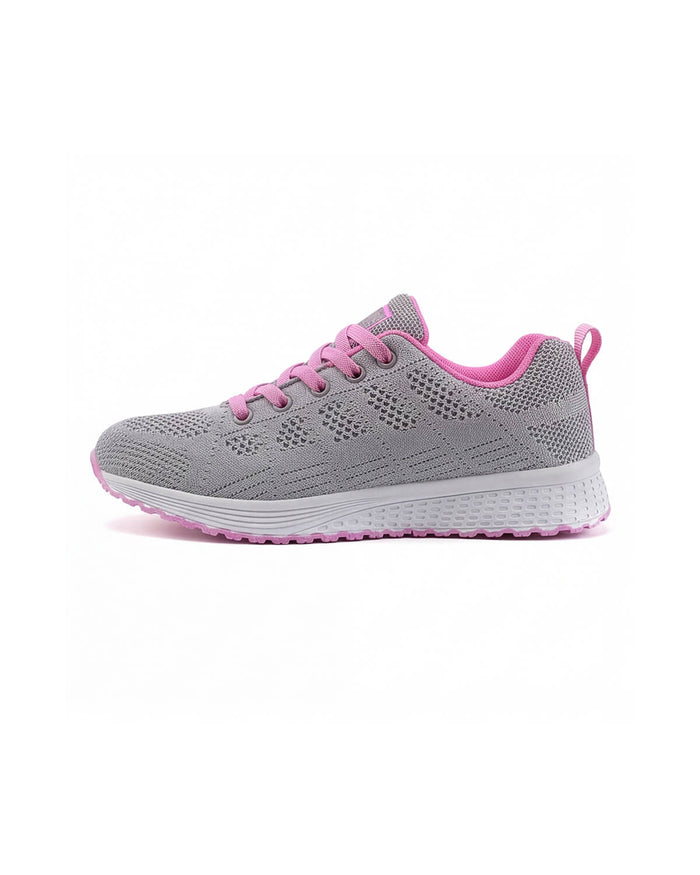 Women’s Lightweight Knit Training Sneakers with Lace-Up Fit