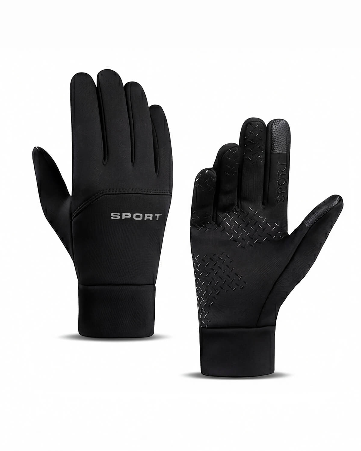 Waterproof Plush-Lined Gloves with Grip Palm