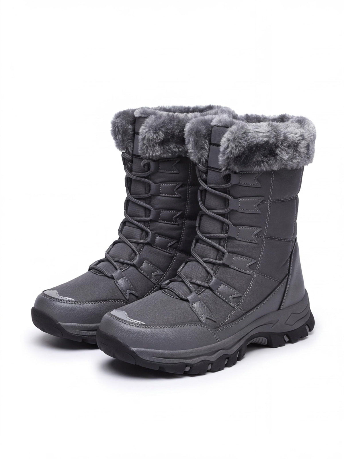 Women's Fleece-Lined Lace-Up Winter Snow Boots