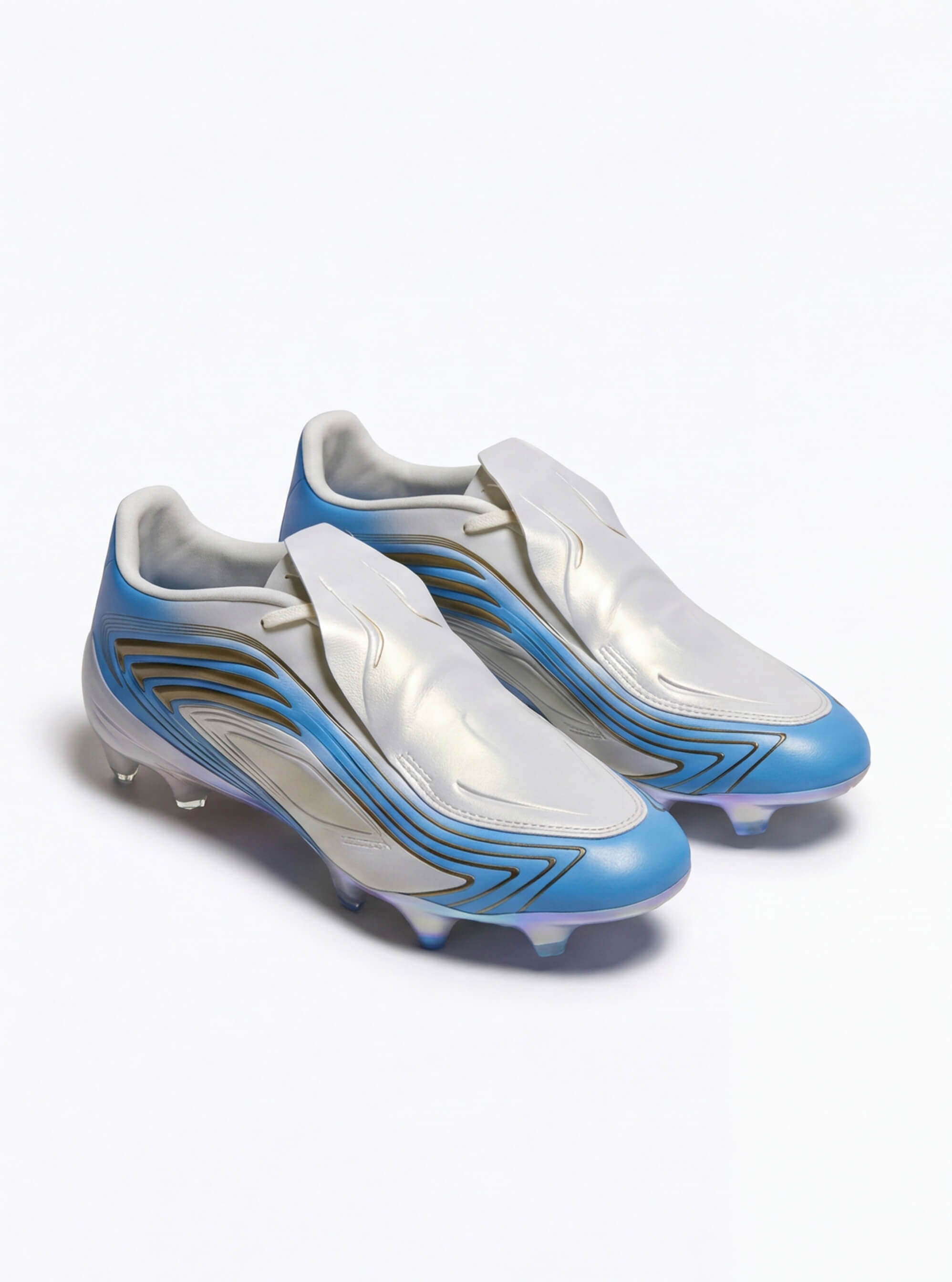 Streamlined Soccer Cleats with Molded Stud Outsole