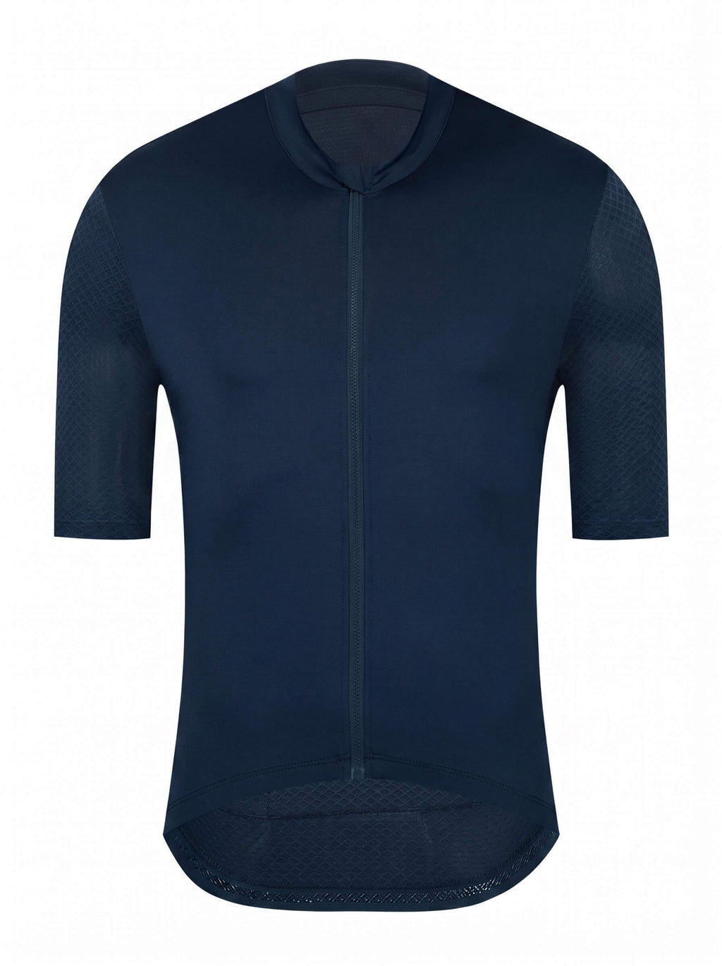 Short-Sleeve Cycling Jersey with Full-Length Front Zipper