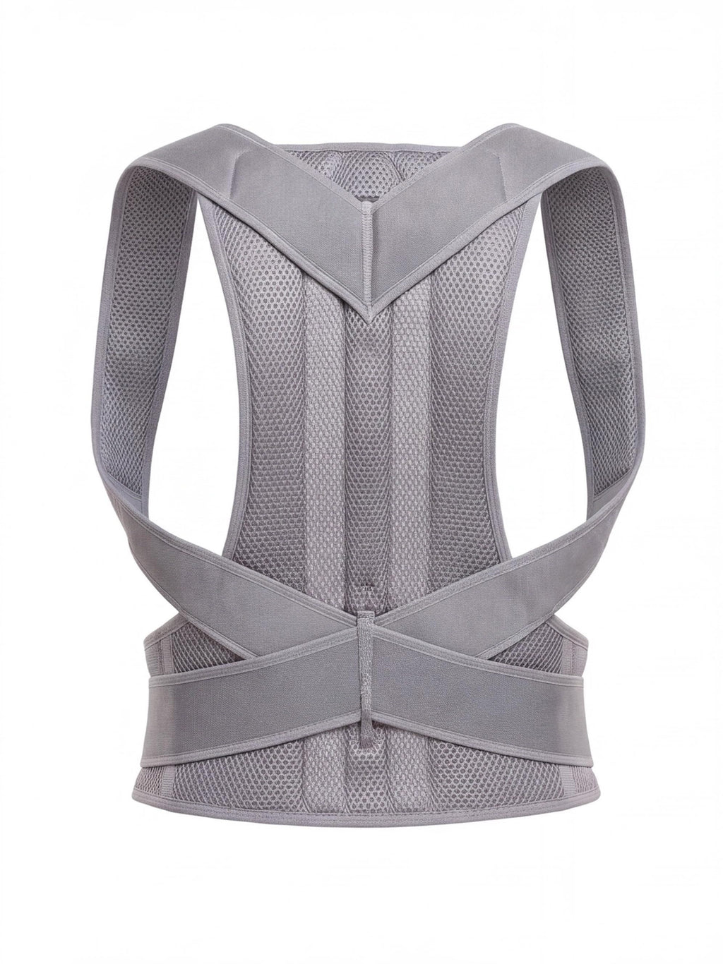 Adjustable Upper-Back Posture Support with Ventilated Mesh
