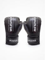 Boxing Training Gloves with Wraparound Wrist Closure