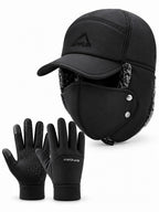 Winter Pilot Hat, Face Mask & Touchscreen Gloves Set