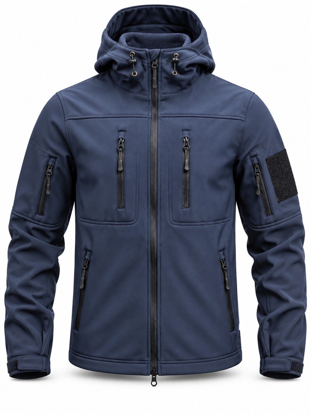 Men's Fleece-Lined Hooded Softshell Hiking Jacket