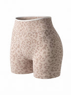 High-Waisted Leopard Scrunch Workout Shorts