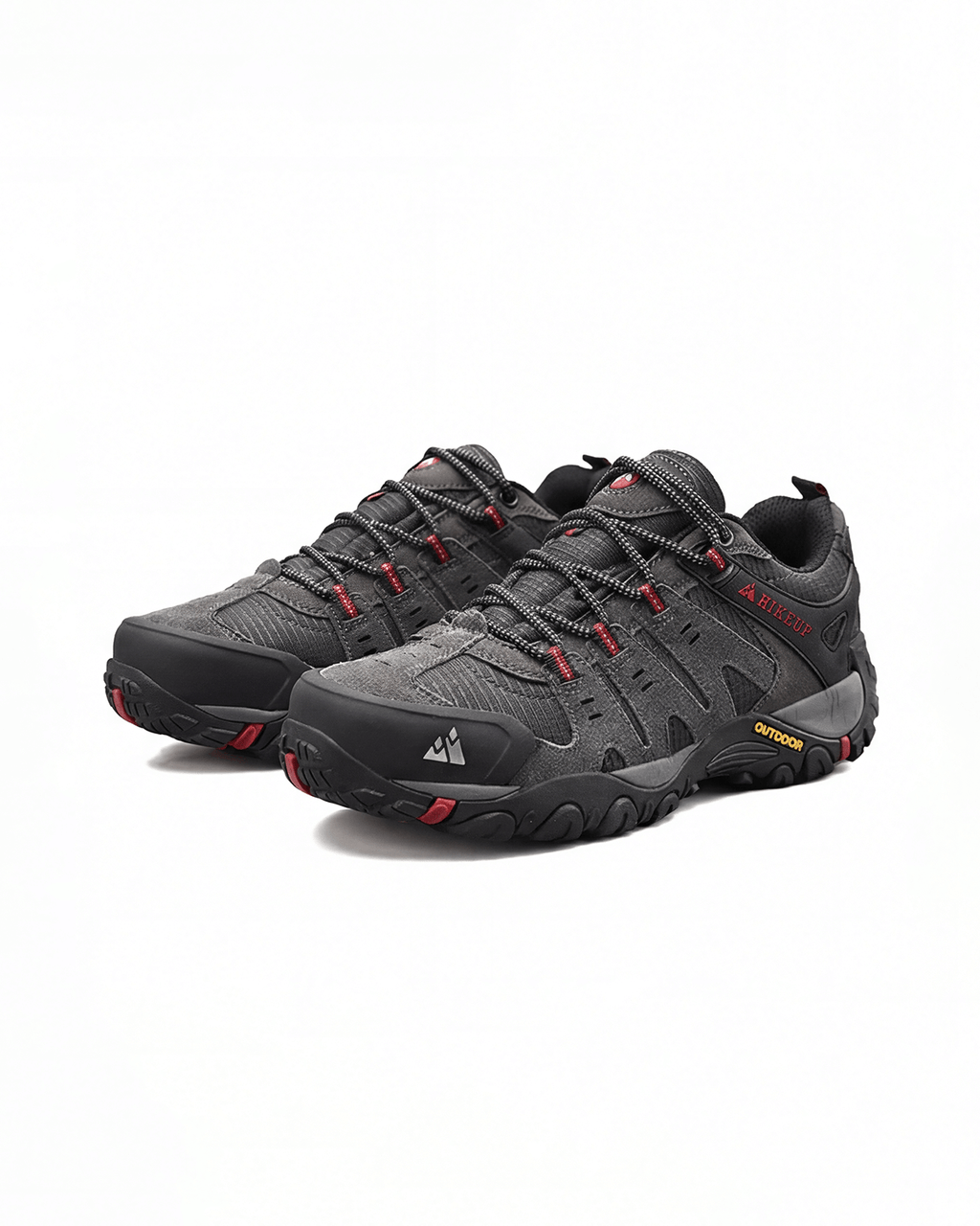 Rugged Lace-Up Outdoor Hiking Shoes with Grip Sole