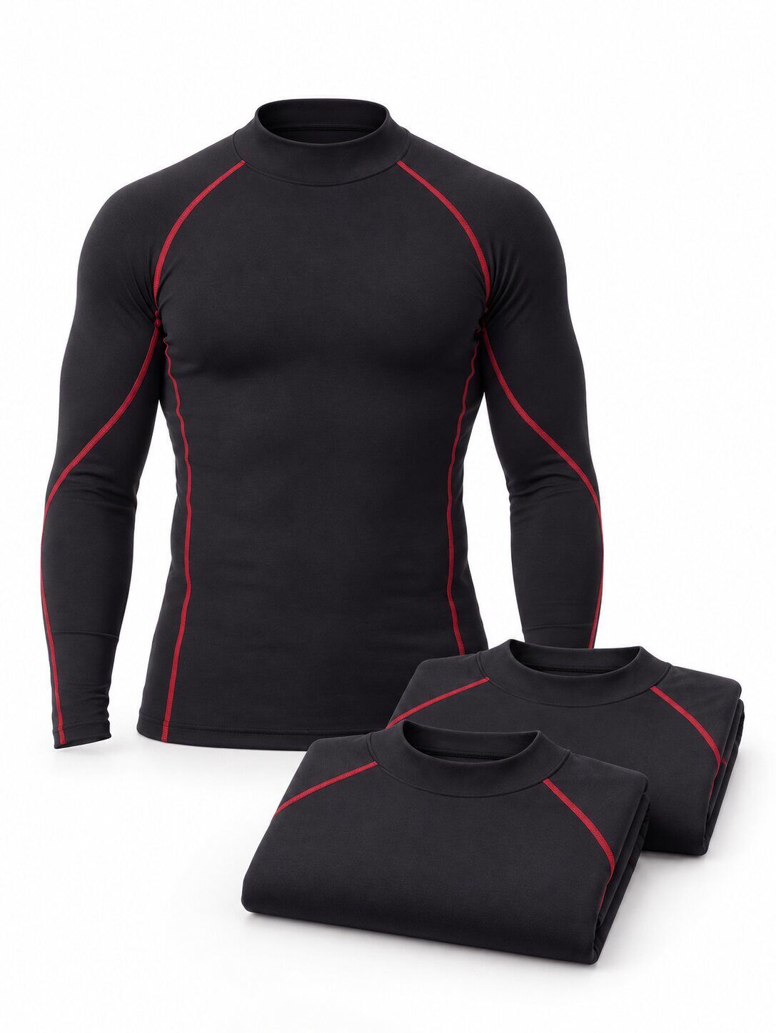 Men's Long Sleeve Compression Shirts 3-Pack