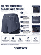 2-in-1 Running Shorts with Phone Pocket Liner