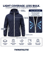 Lightweight Hooded Active Jacket with Zippered Pockets