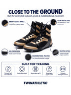 High-Top Combat Training Shoes for Boxing & Wrestling
