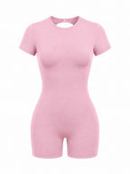 Women's Open-Back One-Piece Workout Romper
