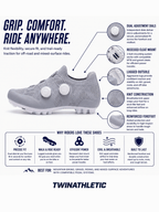 Knit Off-Road Cycling Shoes with Recessed Cleat Mount