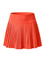 Pleated High-Waisted Skort with Built-In Shorts