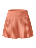Pleated High-Waisted Skort with Built-In Shorts
