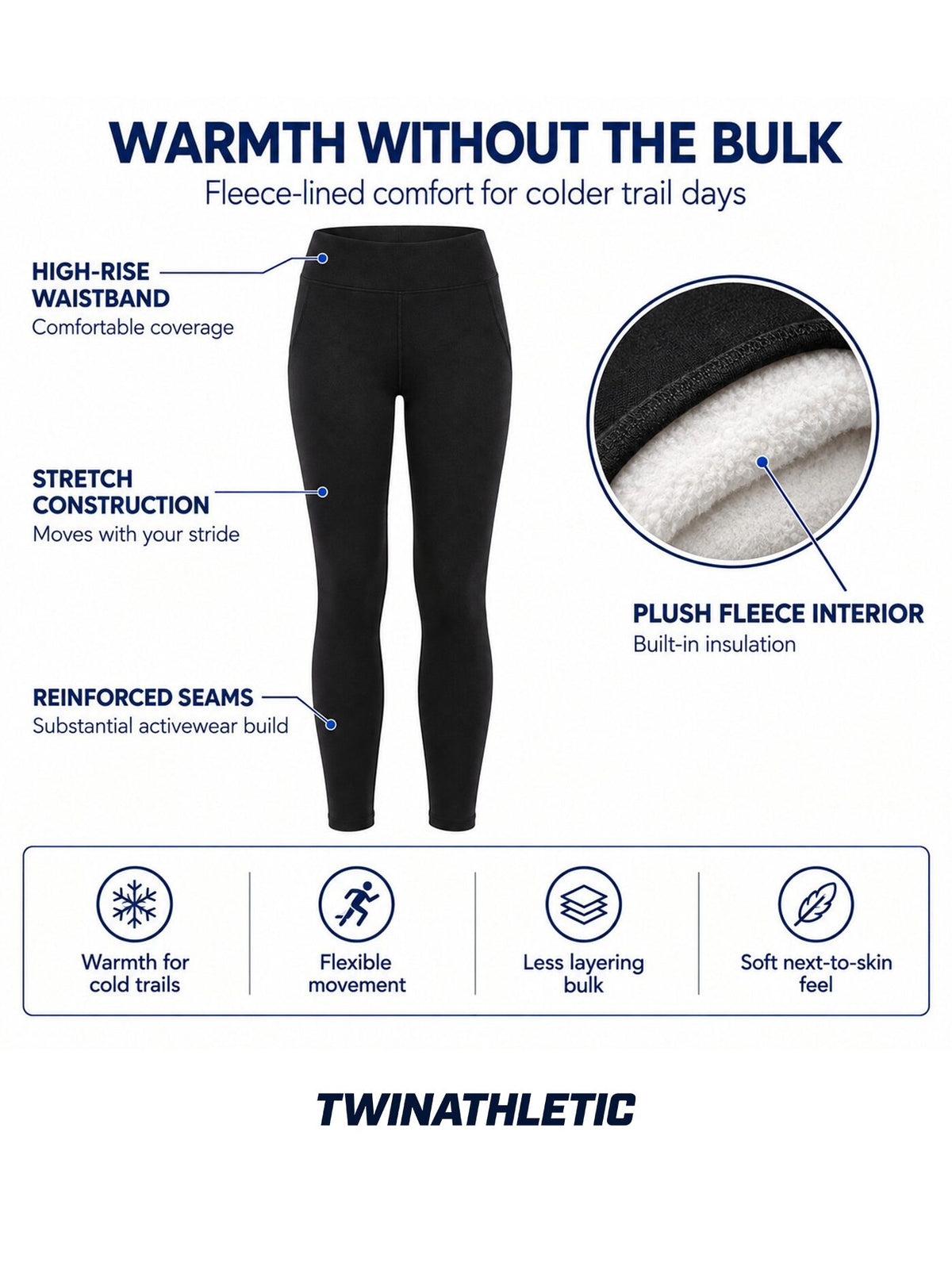 Women's Thermal Fleece-Lined Hiking Leggings
