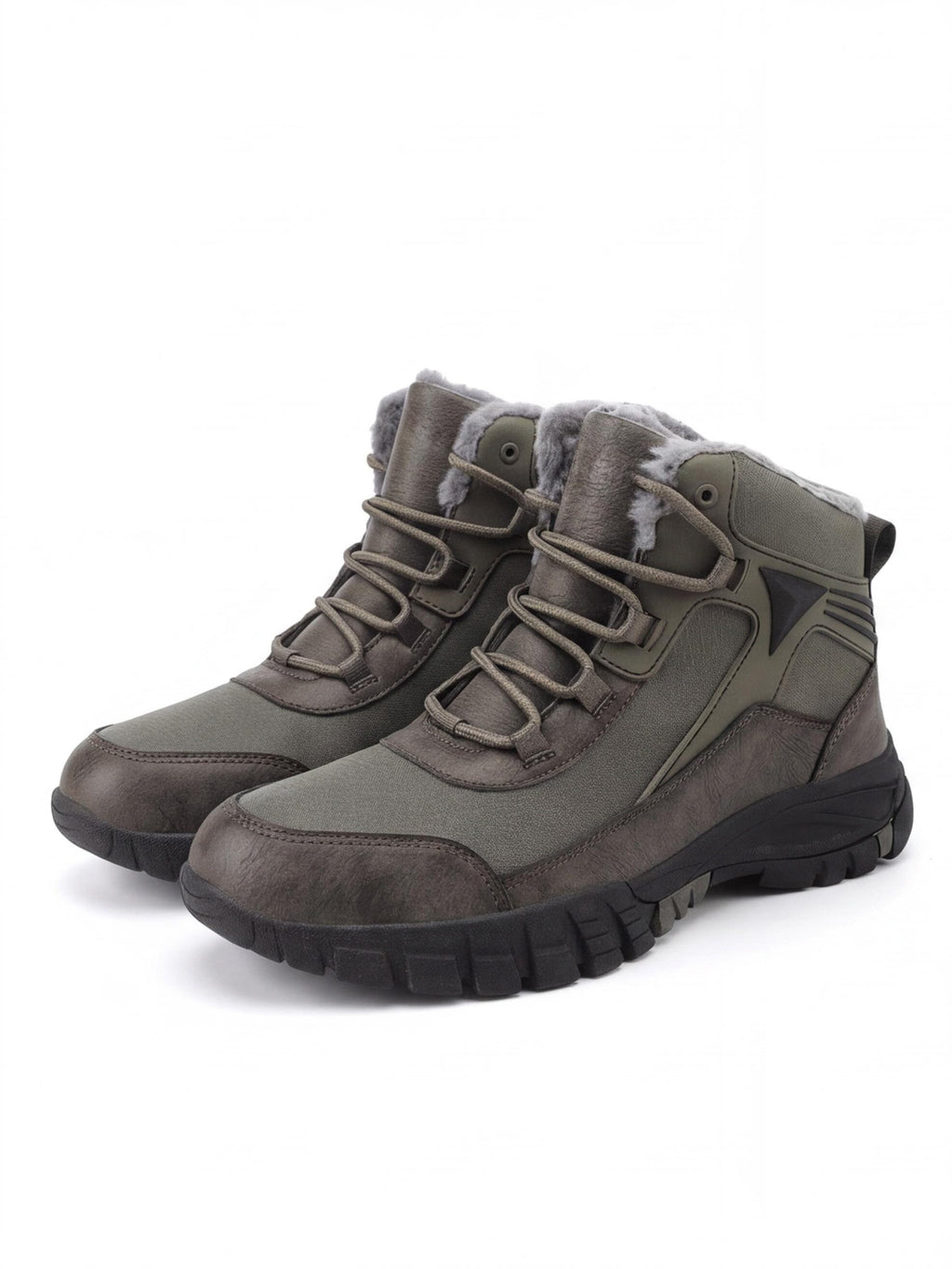 Warm-Lined Mid-Cut Winter Trekking Boots