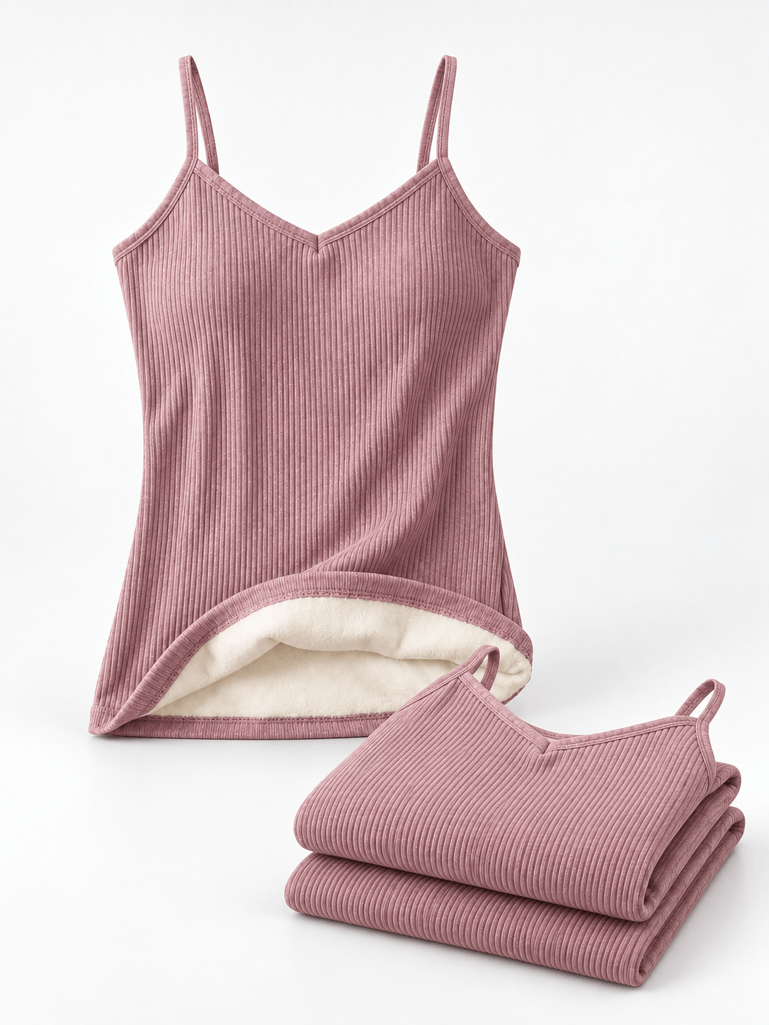 Women's Warm-Lined Ribbed Camisoles 3-Pack
