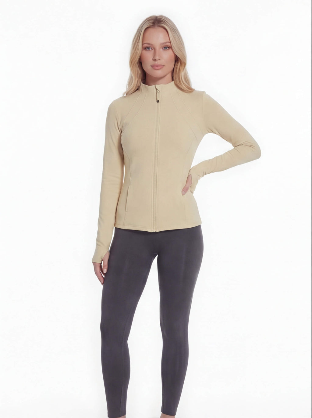 Women’s Full-Zip Training Jacket with Stand Collar