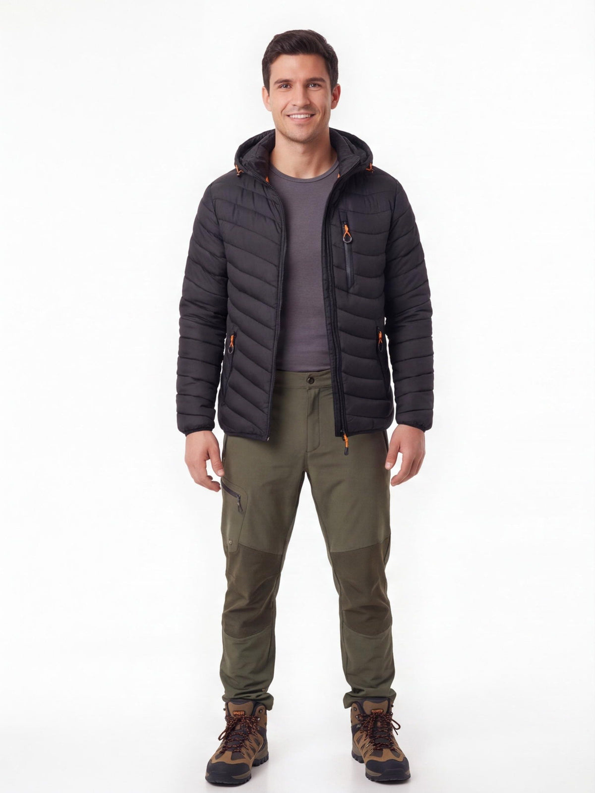 Hooded Quilted Insulated Jacket