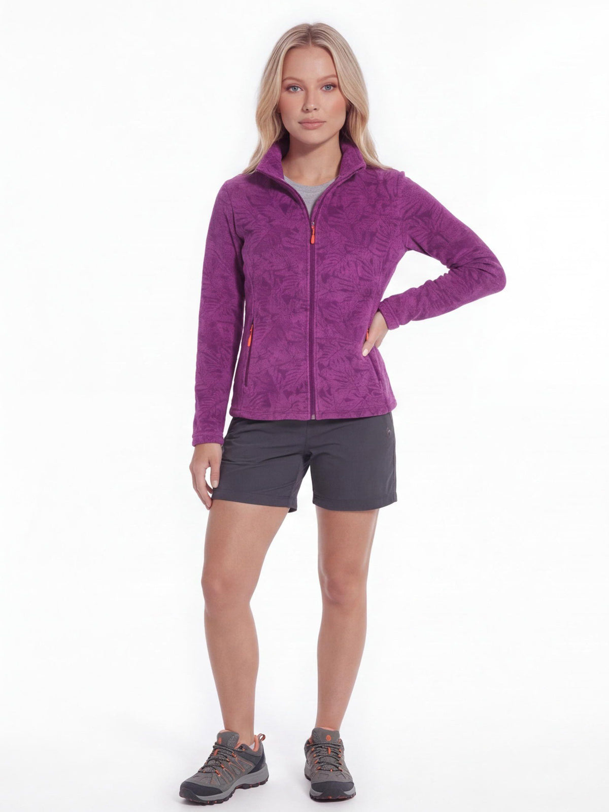 Lightweight Full-Zip Hiking Jacket with Zippered Pockets