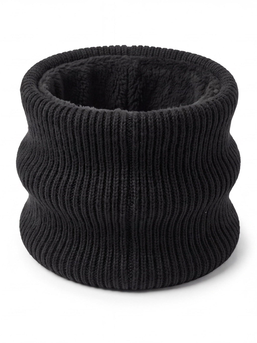 Fleece-Lined Rib-Knit Winter Neck Warmer