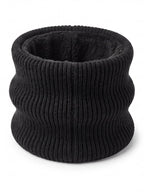 Fleece-Lined Rib-Knit Winter Neck Warmer