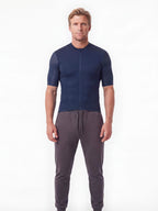 Short-Sleeve Cycling Jersey with Full-Length Front Zipper