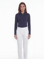 Women’s Long Sleeve Golf Polo with Half-Zip Collar