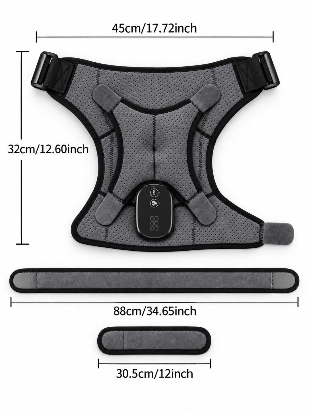 Rechargeable Heated Shoulder Support with Vibration