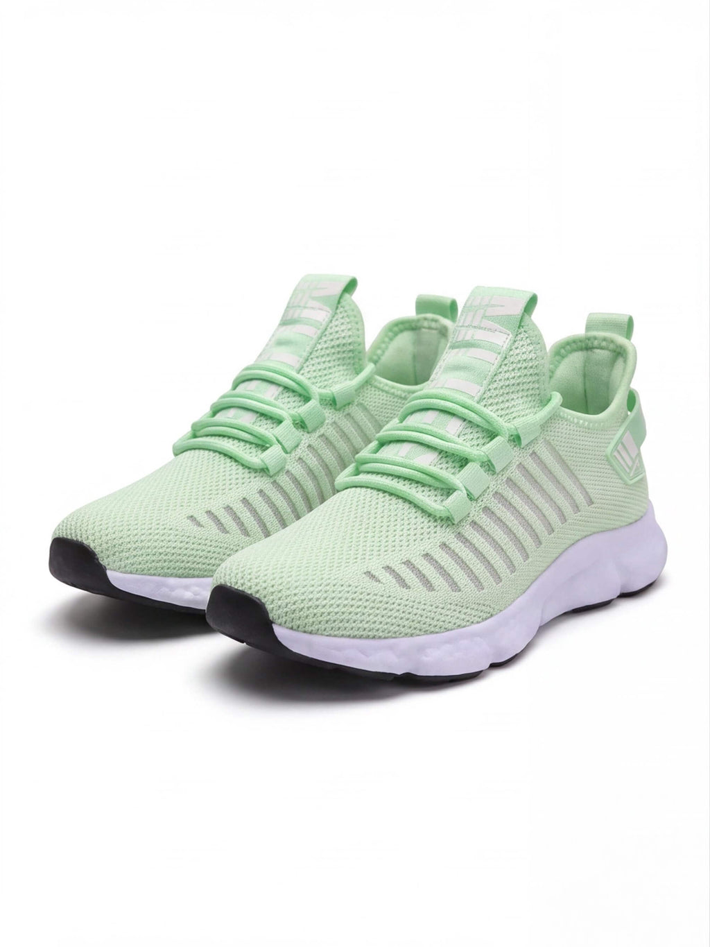 Slip-On Knit Trainers with Integrated Stretch Lacing