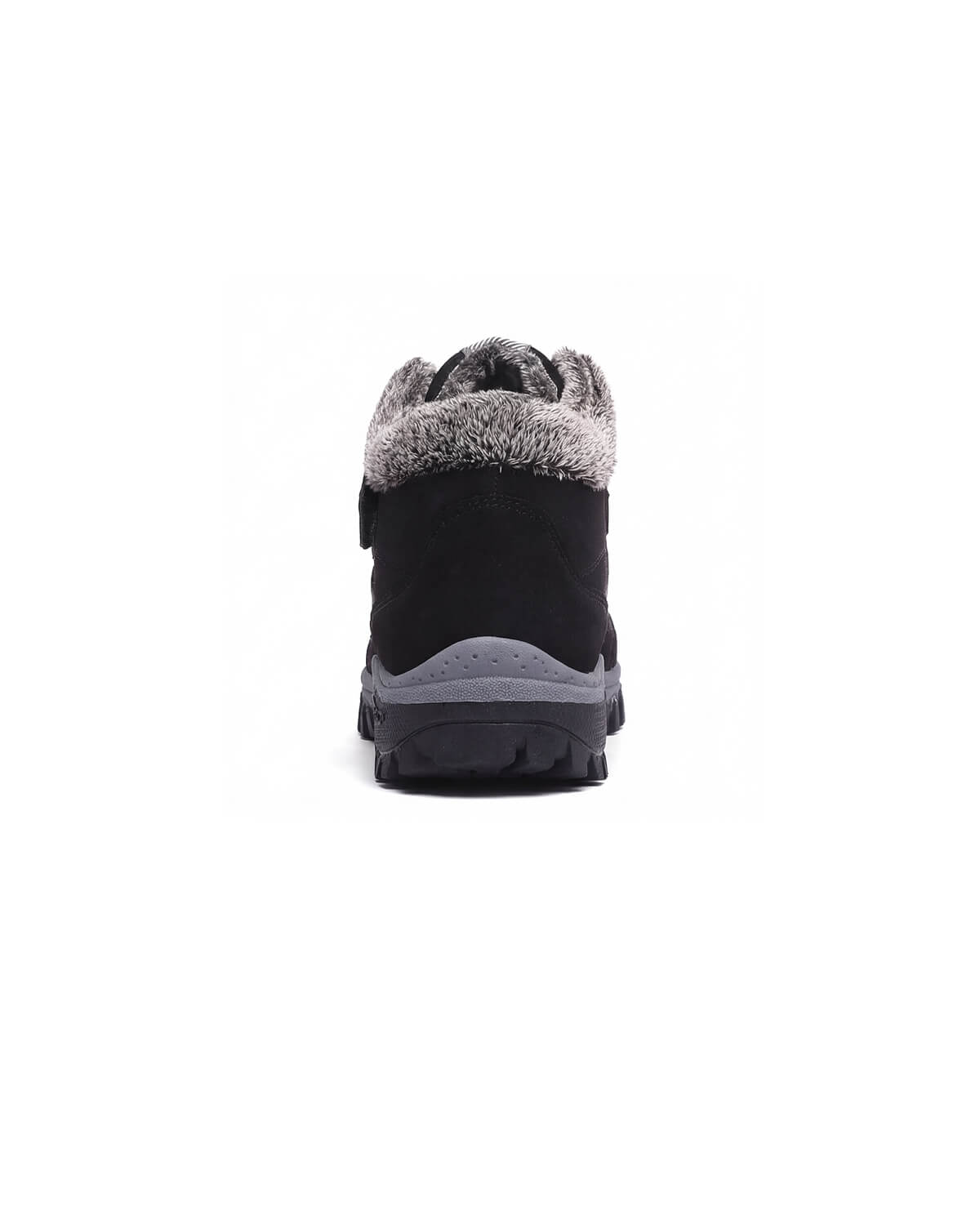Fleece-Lined Winter Hiking Boots with Hook-and-Loop Straps