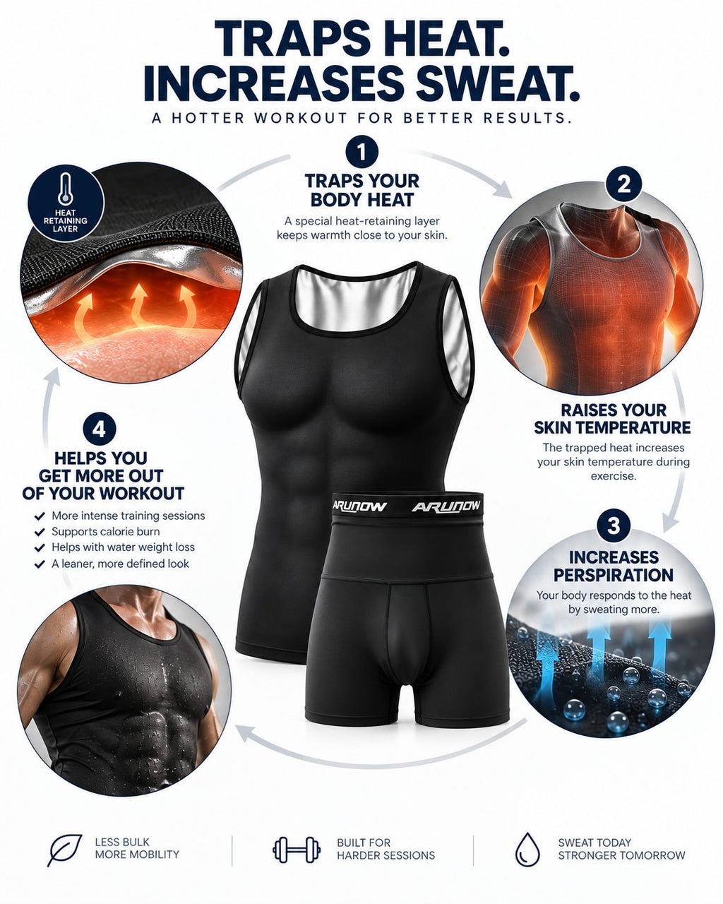 Men's Sweat-Enhancing Training Tank & Shorts Set