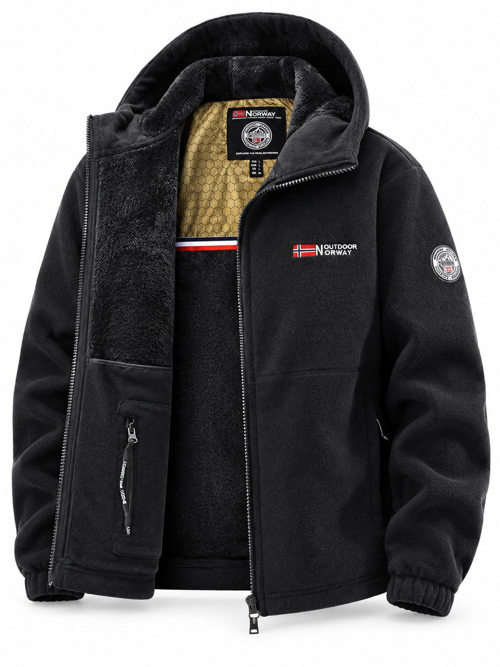 Full-Zip Hooded Fleece Jacket