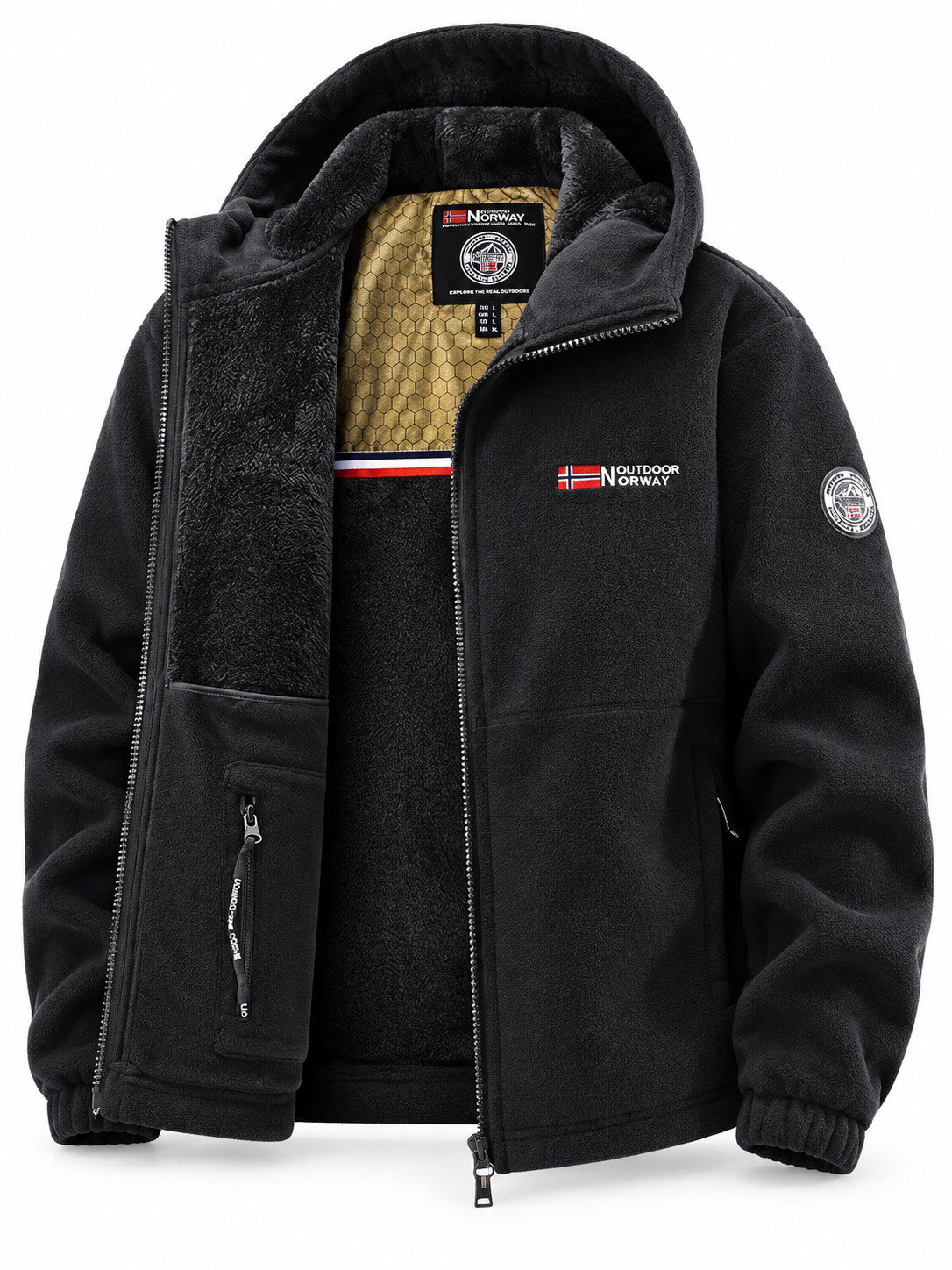 Full-Zip Hooded Fleece Jacket