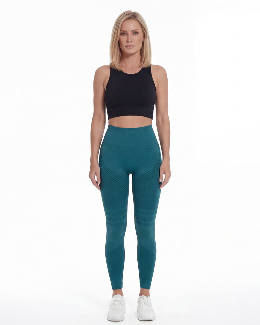 Women’s High-Waist Seamless Training Leggings with Sculpt Knit