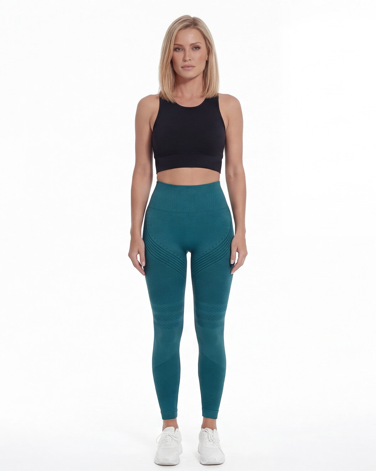 Women’s High-Waist Seamless Training Leggings with Sculpt Knit