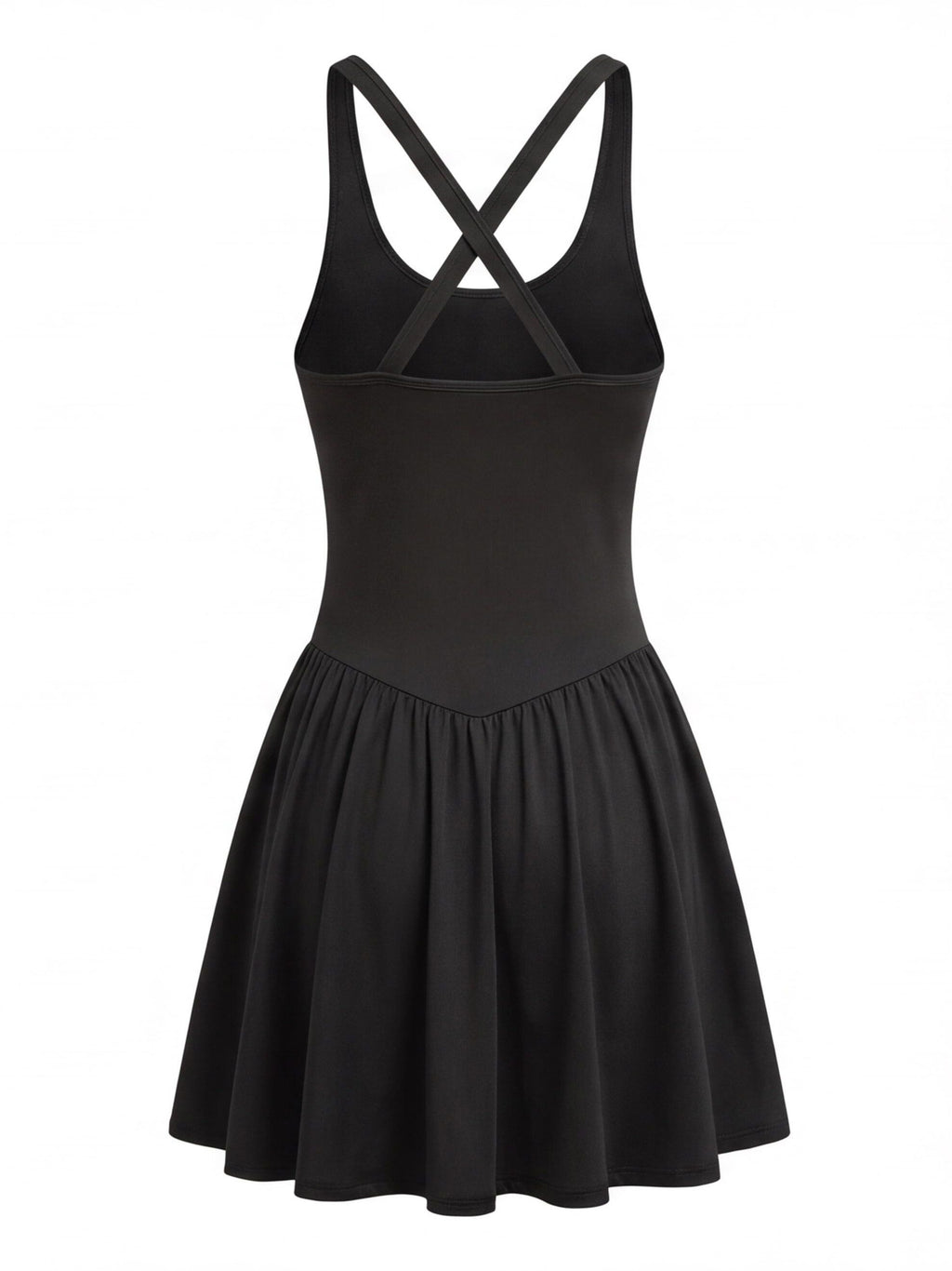 Cross-Back Sports Dress with Side Pocket