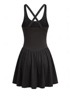 Cross-Back Sports Dress with Side Pocket