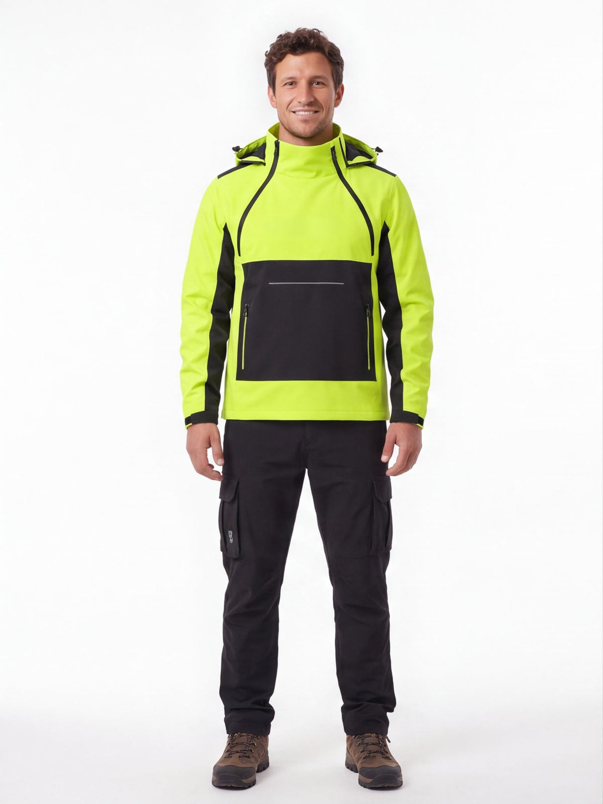 Hooded Softshell Anorak Hiking Jacket