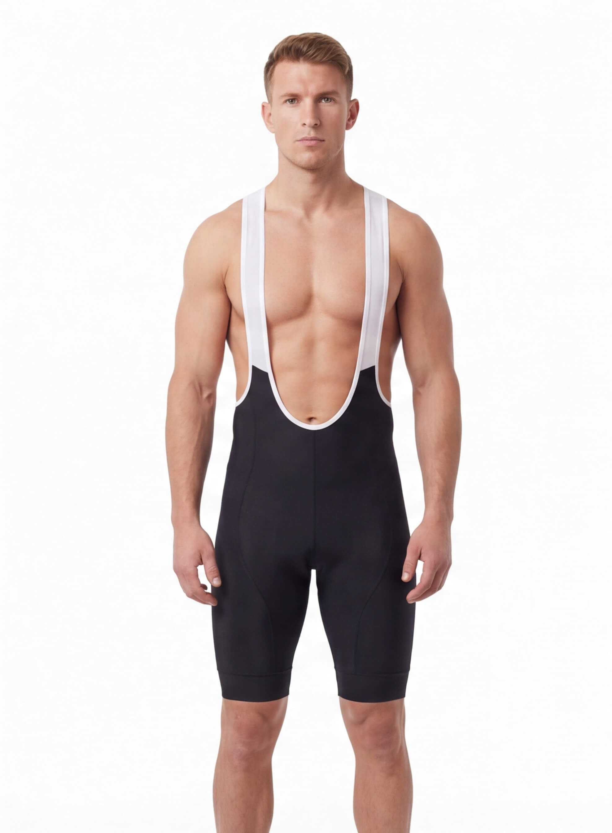 Cycling Bib Shorts with Mesh Straps and Chamois Pad