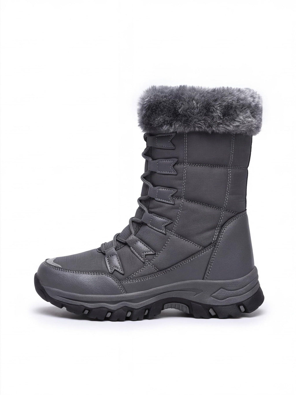 Women's Fleece-Lined Lace-Up Winter Snow Boots
