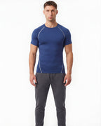 Men's Compression Training Shirt with Raglan Sleeves