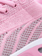 Cushioned Running Shoes with Breathable Knit Upper