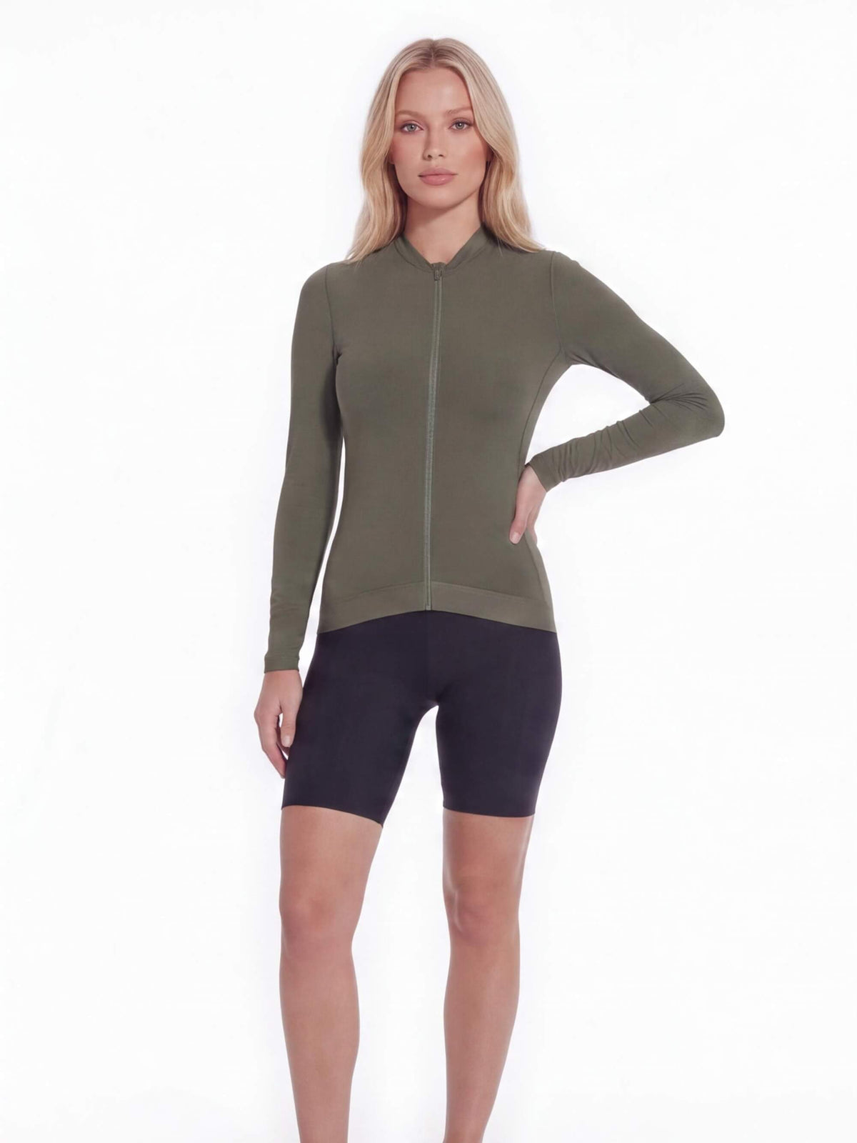 Women’s Long-Sleeve Cycling Jersey with Rear Storage Pockets